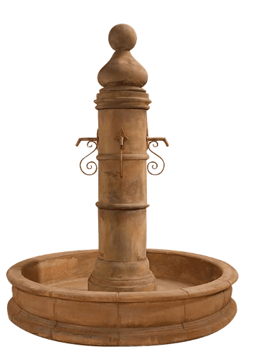 Ventoux Pond Outdoor Cast Stone Garden Fountain (66